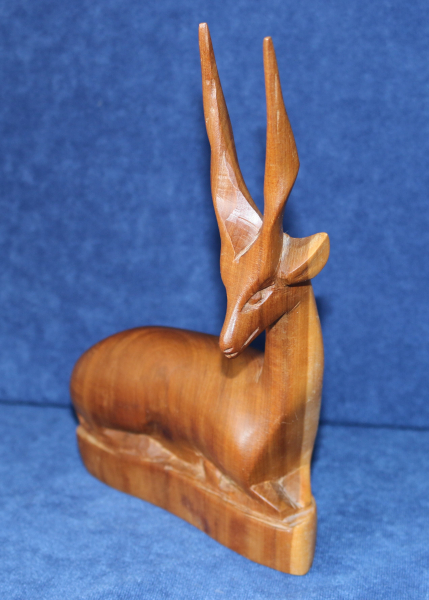 Deko / Antilope Springbock / 1950-1970er / Holz
